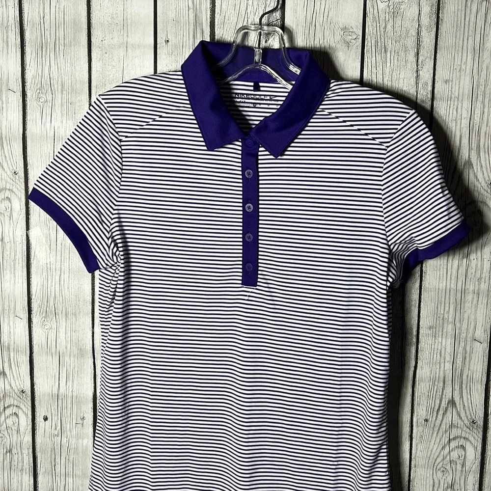 Nike Women's Victory Stripe Golf Shirt size medium